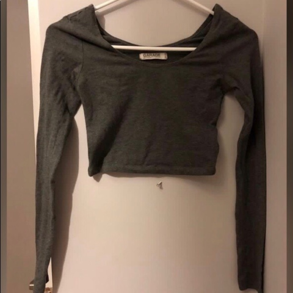 Garage Dark Grey Crop Top (Size XS)